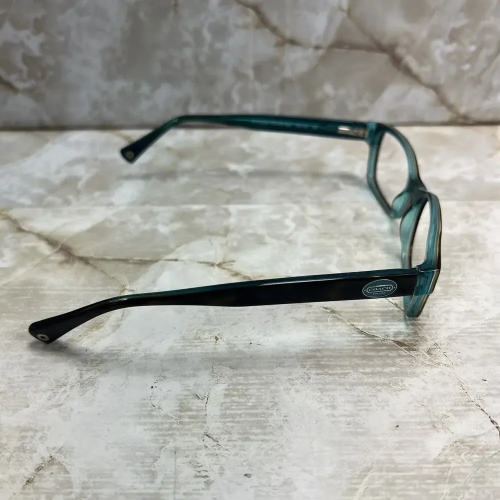 Coach Eyeglasses HC 6040 Brooklyn Dark Tortoise Teal 52-16-135 FRAMES ONLY